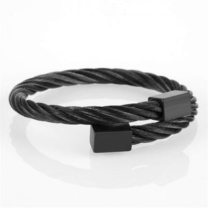Argent Craft Twisted Cable Bracelet (black)