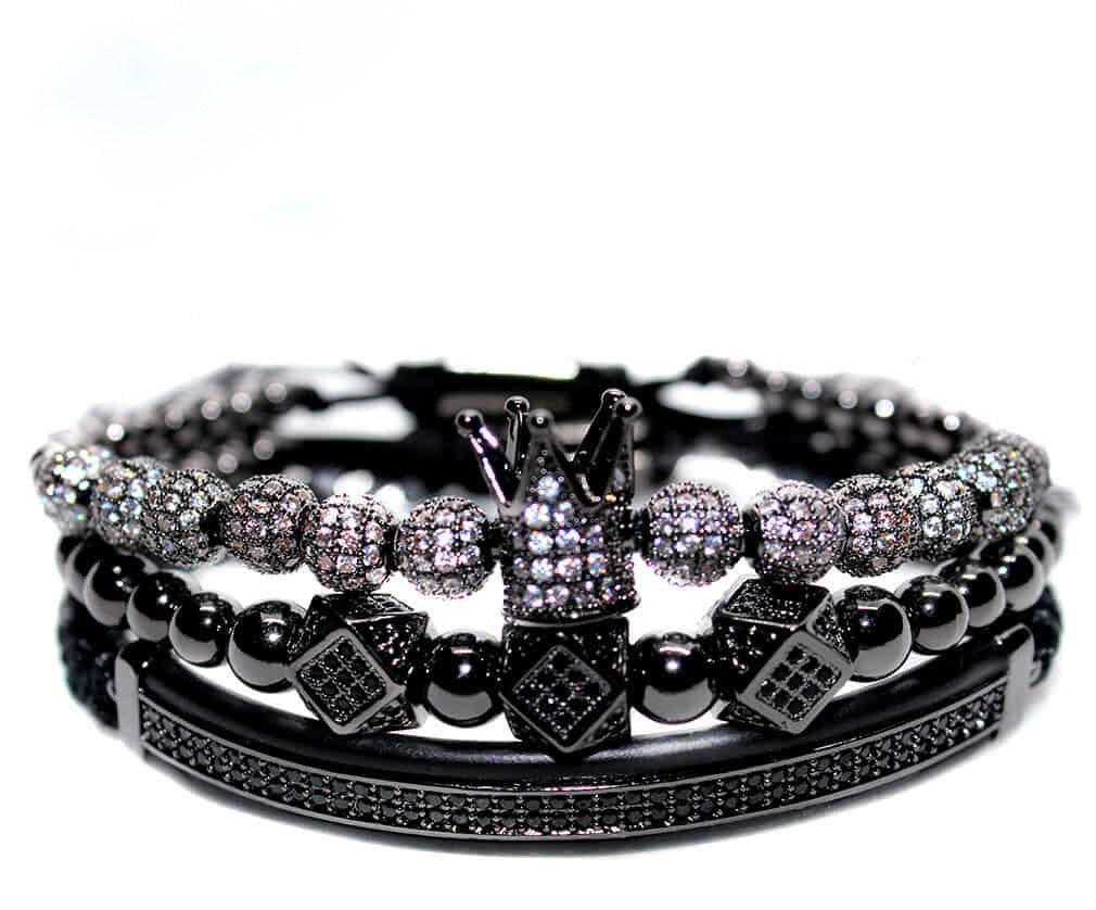 Argent Craft Imperial Crown Bracelet (3 set) (Black)