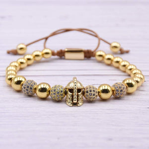 Argent Craft Gold Stone & Spartan Knight Bracelet