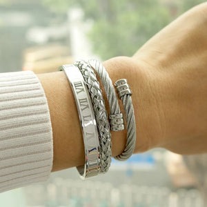 Argent Craft Roman cable Bracelet 3 set (silver)