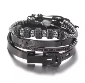 Argent Craft Roman Ruler Belt 4 set (black)