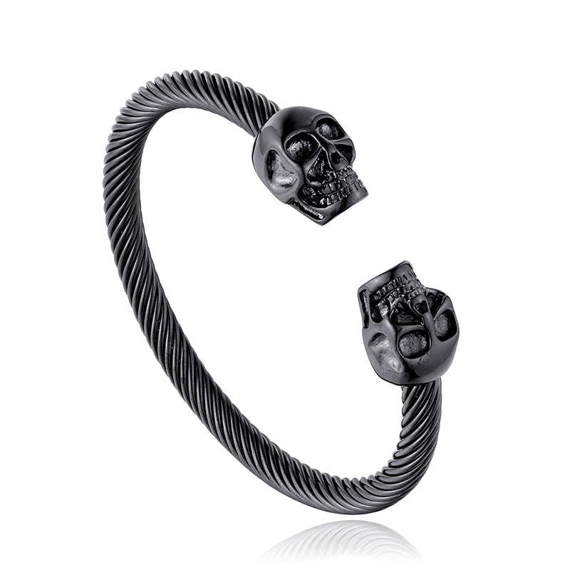 Argent Craft Double Skull Titan Bracelet