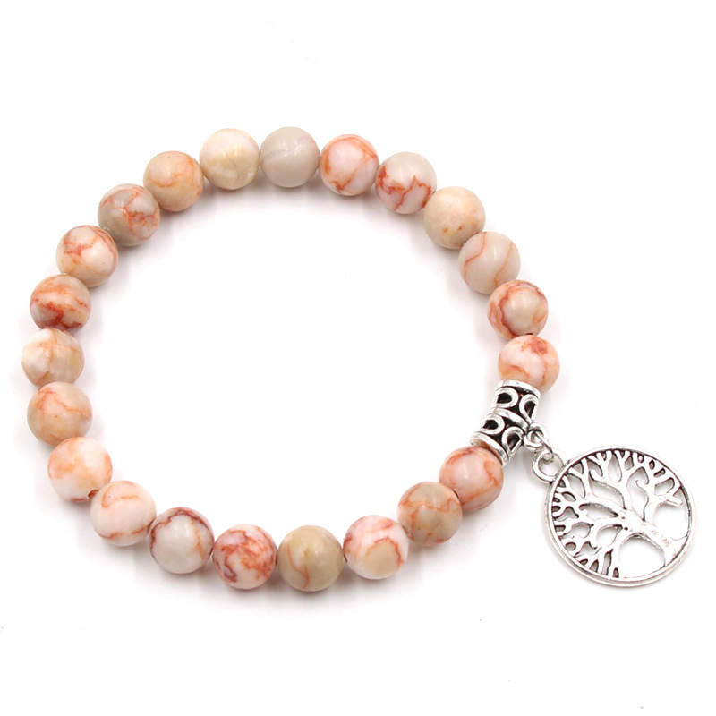 Argent Craft Calcite With Tree Of Life Bracelet