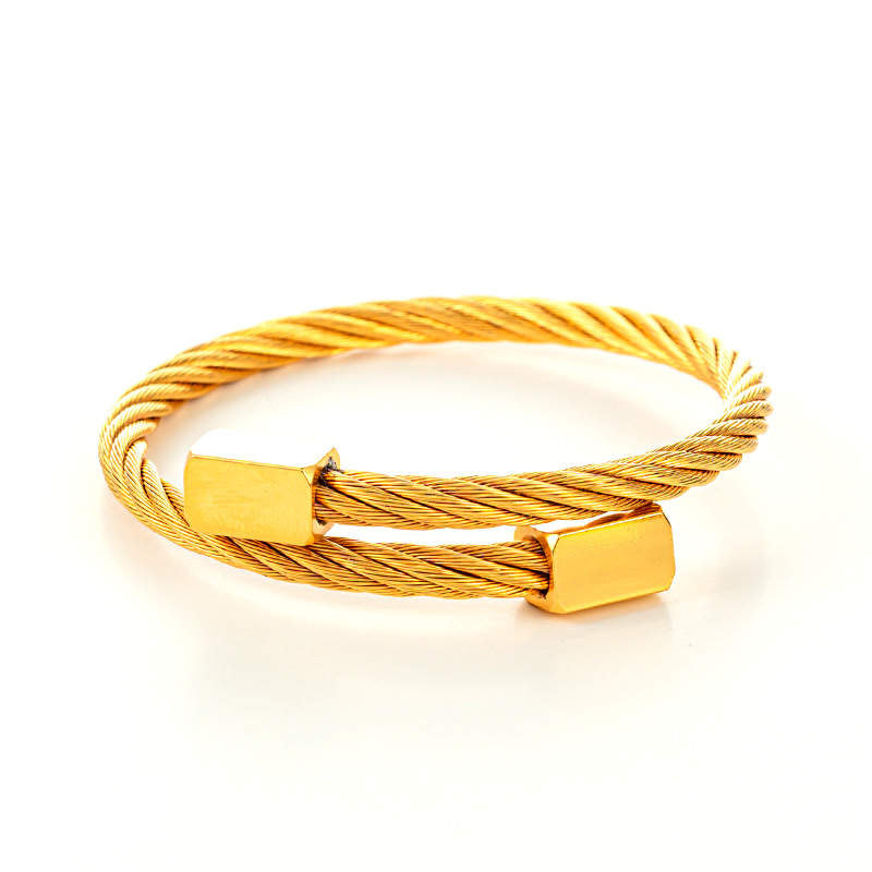 Argent Craft Twisted Cable Bracelet (gold)