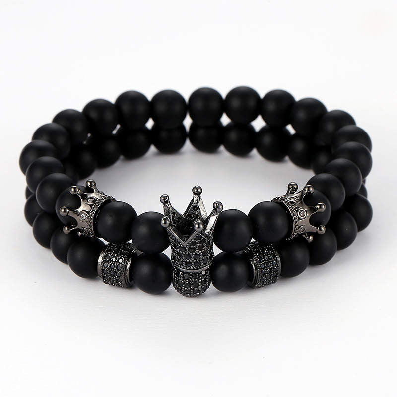 Argent Craft Imperial Crown 2 Set Bracelet (black)