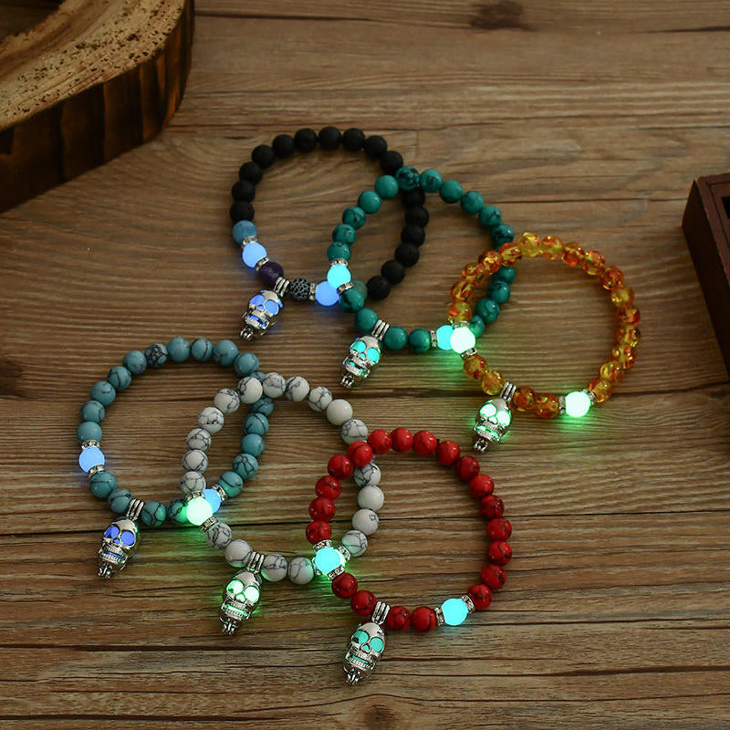 Argent Craft Glow In The Dark Skull Rebirth Bracelet