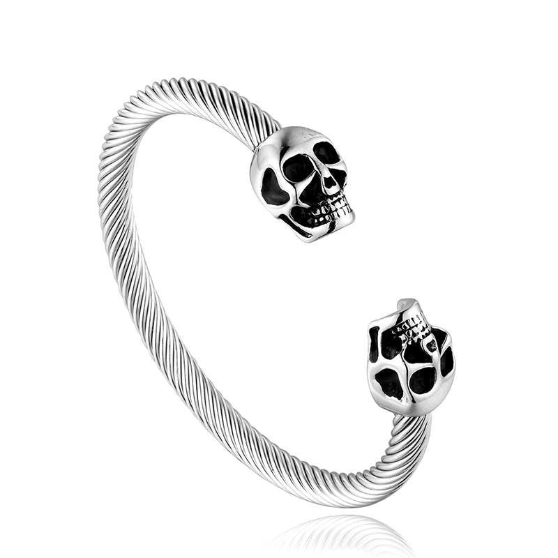 Argent Craft Double Skull Titan Bracelet