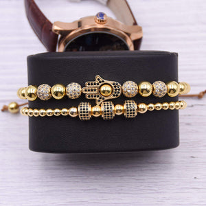 Argent Craft Hamsa Hand Duo Protection Set (gold)