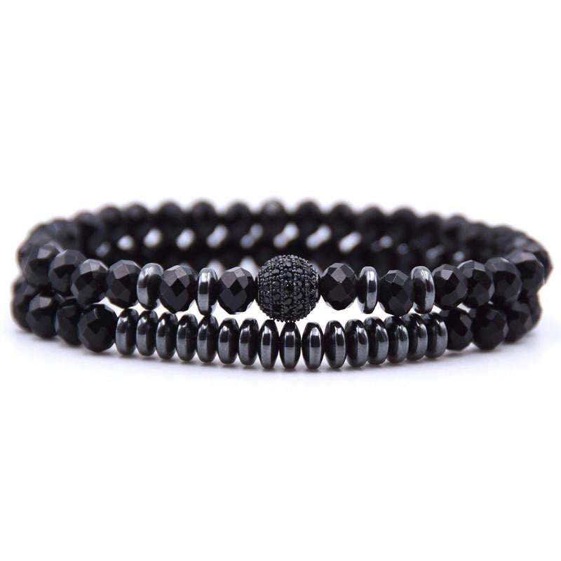 Argent Craft Natural Stone Bracelet Set With Lucky Charm
