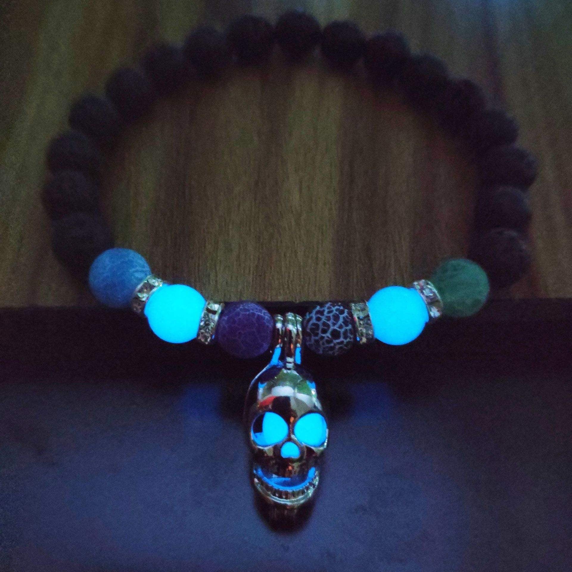 Argent Craft Glow In The Dark Skull Rebirth Bracelet